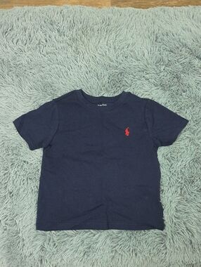 Ralph Lauren Navy Short Sleeve Tee with Red Pony